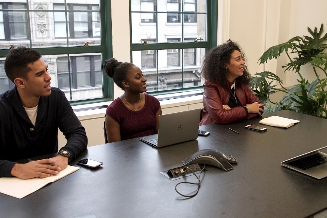 Students practicing a mock interview exercise